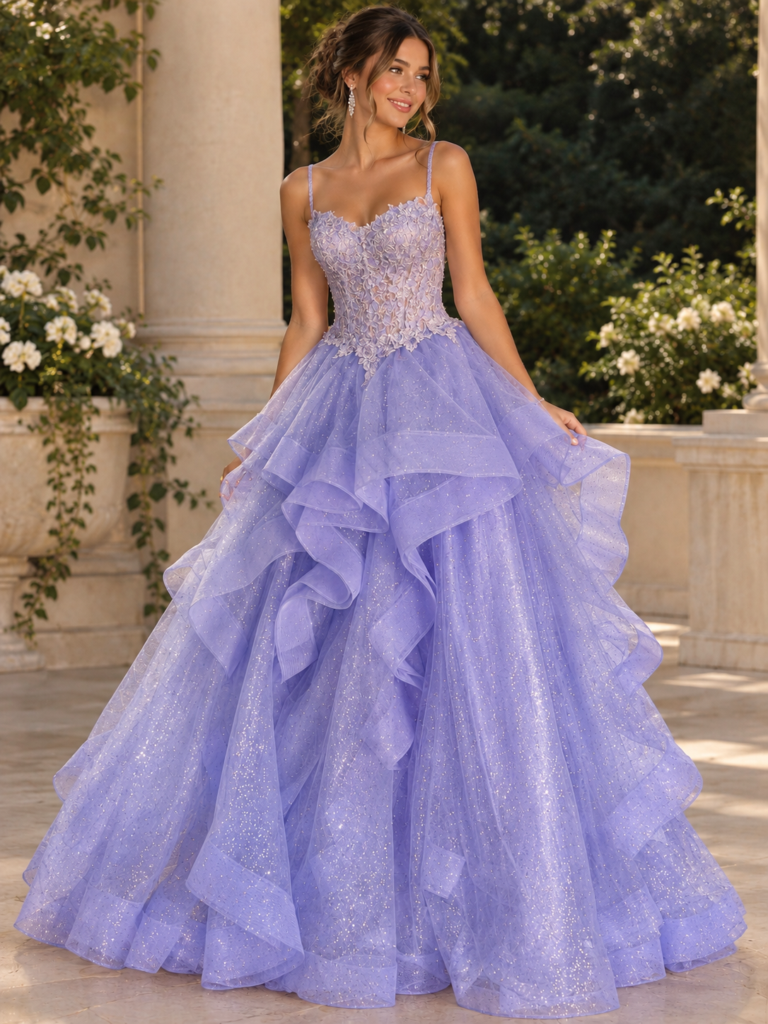 Ruby Prom Glittery Gown
