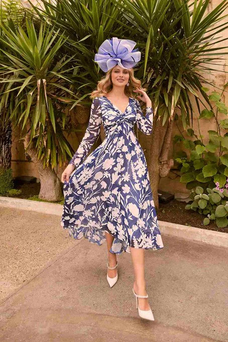 Veni Infantino Navy & Ivory Dress