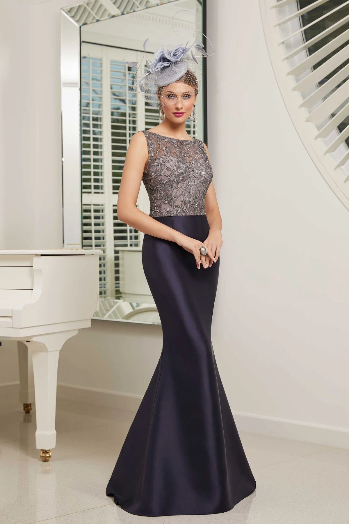 Veni Infantino Gown with detachable overskirt
