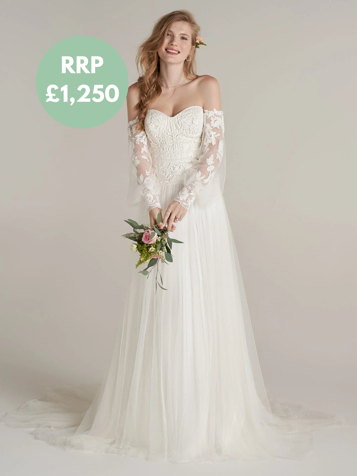 Rebecca Ingram Bridal Gown -Elouise- 22RW980A01 - Sleeves Sold Separately