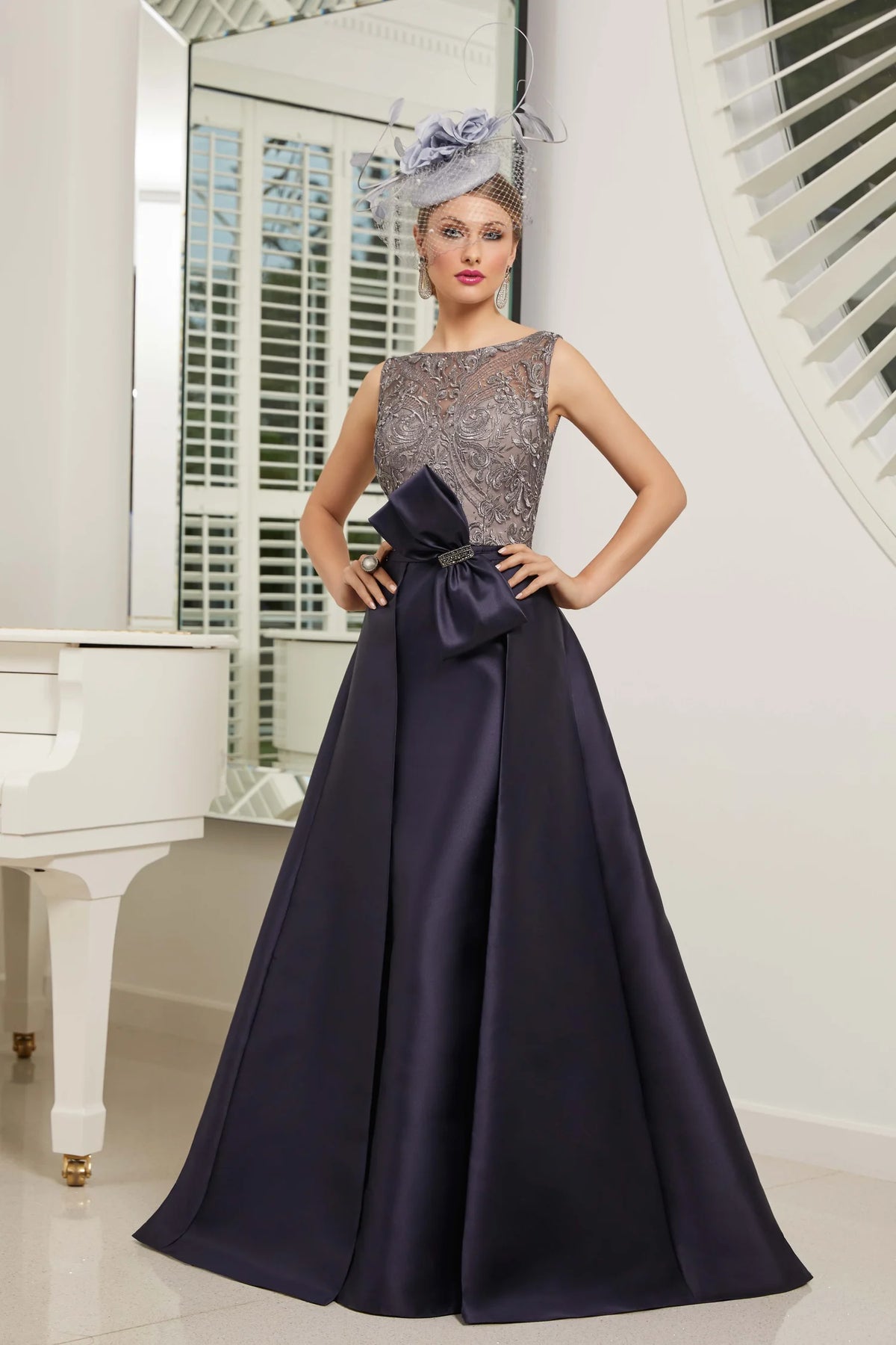 Veni Infantino Gown with detachable overskirt