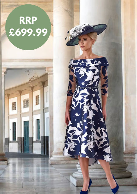 Irresistible Navy & Ivory Dress