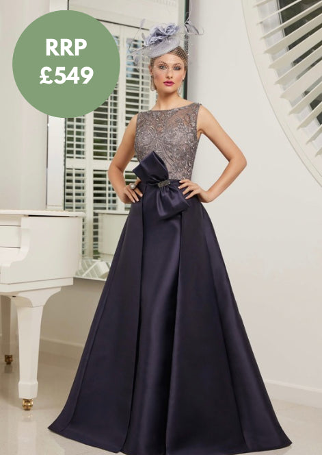 Veni Infantino Gown with detachable overskirt