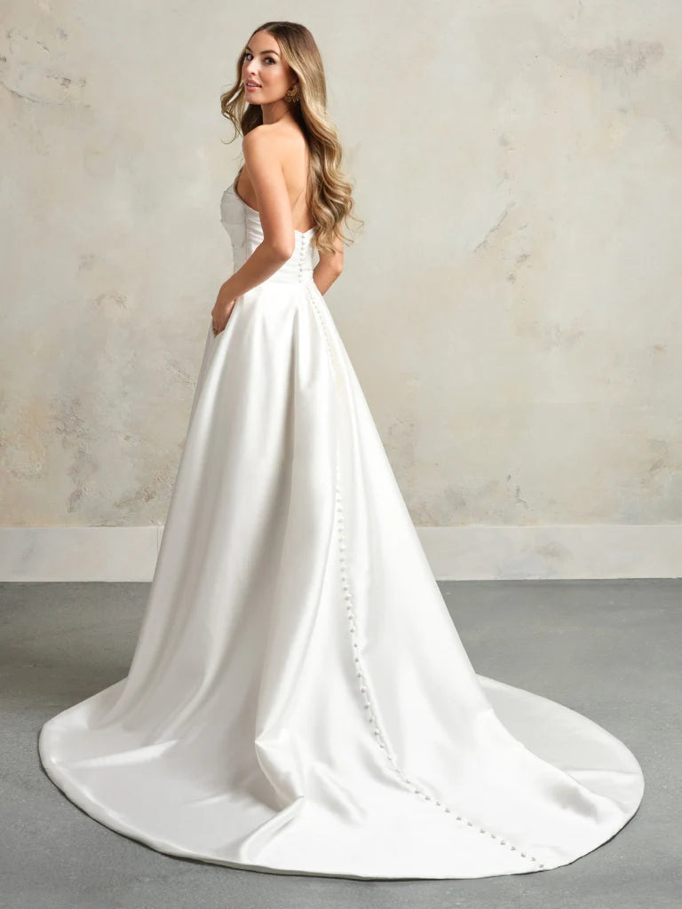 Rebecca Ingram Bridal Mini Dress with detachable skirt- Pockets - Ethelinda