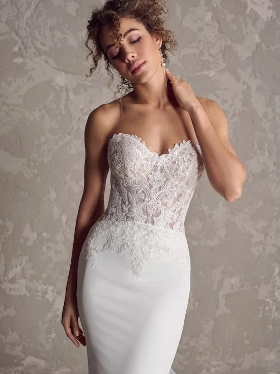 Rebecca Ingram Bridal Gown -Felicia - 24RK147A01 - Sleeves Sold Separately