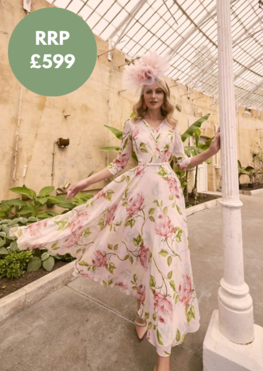 Veni Infantino Rose Green Print Dress