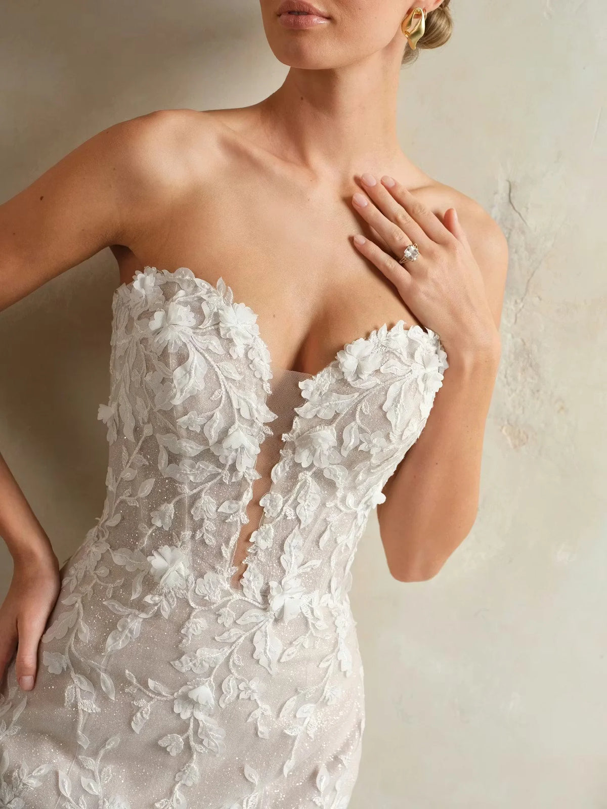 Sottero & Midgley Bridal Gown - Faith - Size 14 -Sleeves Sold Separately