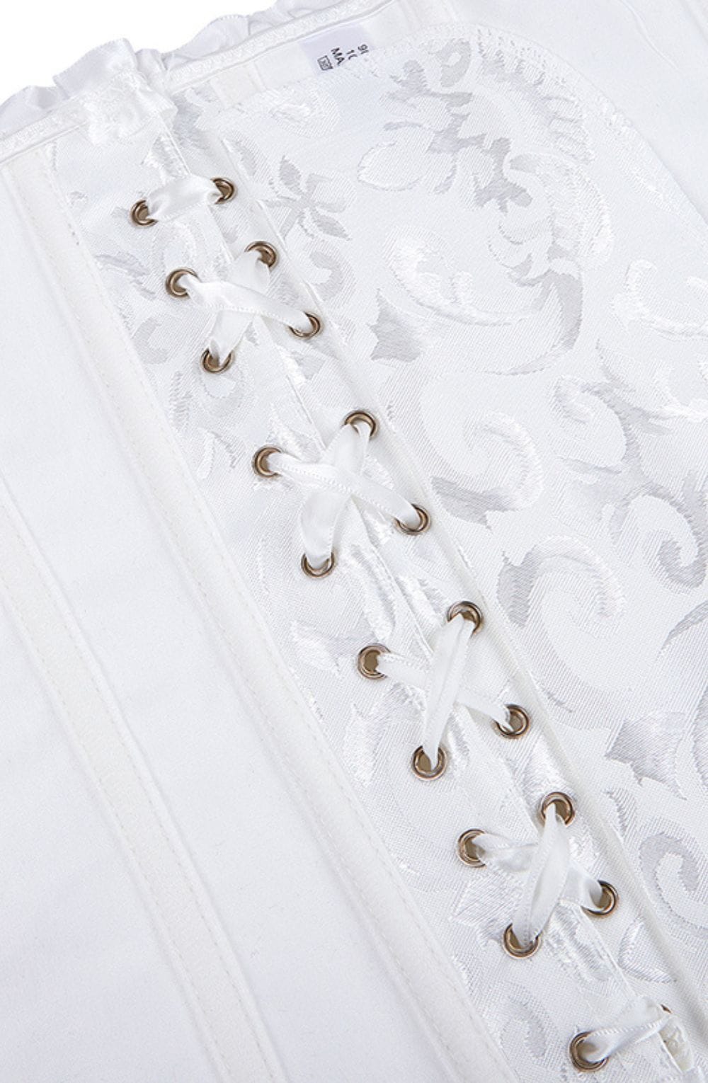 YesX Elegant White Brocade Corset up to 2XL