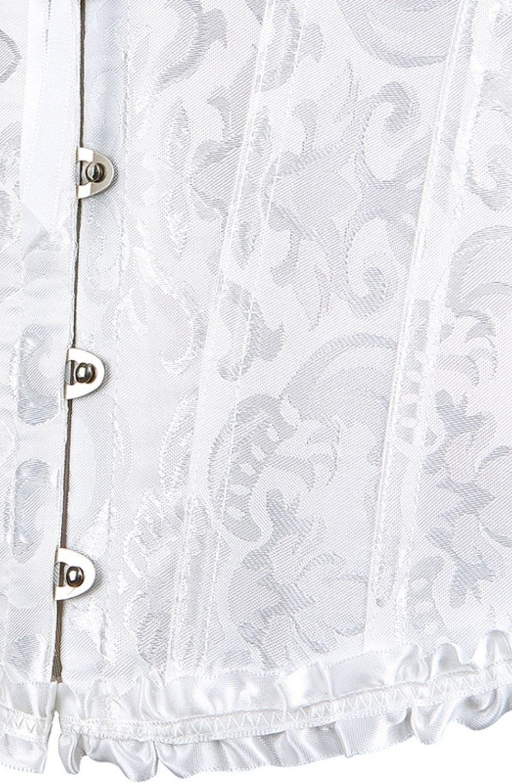 YesX Elegant White Brocade Corset up to 2XL