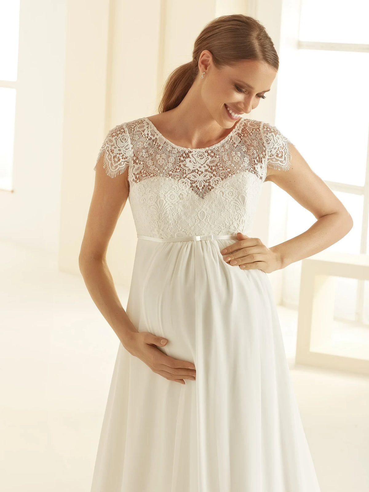 Bianco Evento Bridal Maternity Gown- Bernadette