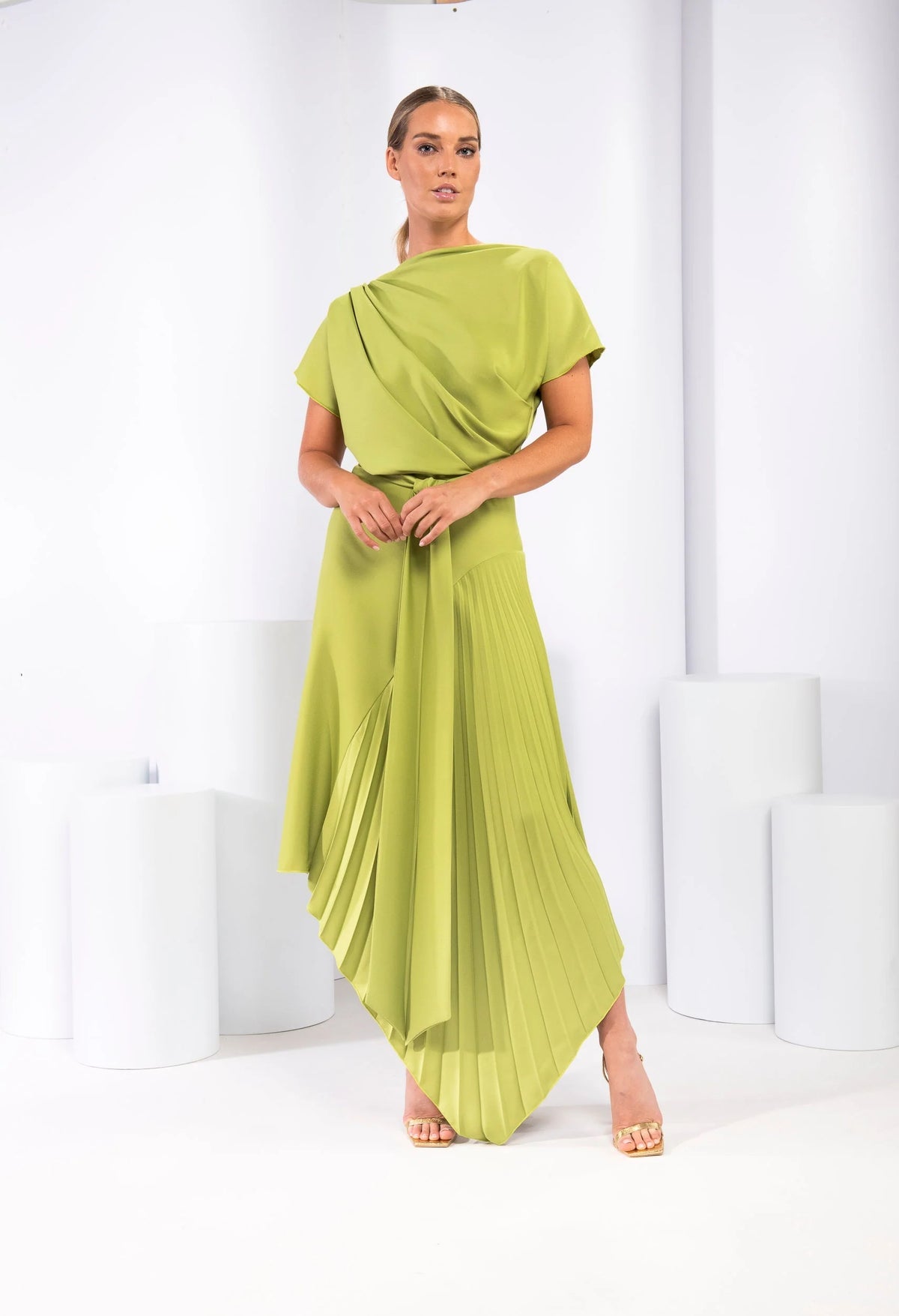Kevan Jon Mila Pleat Dress