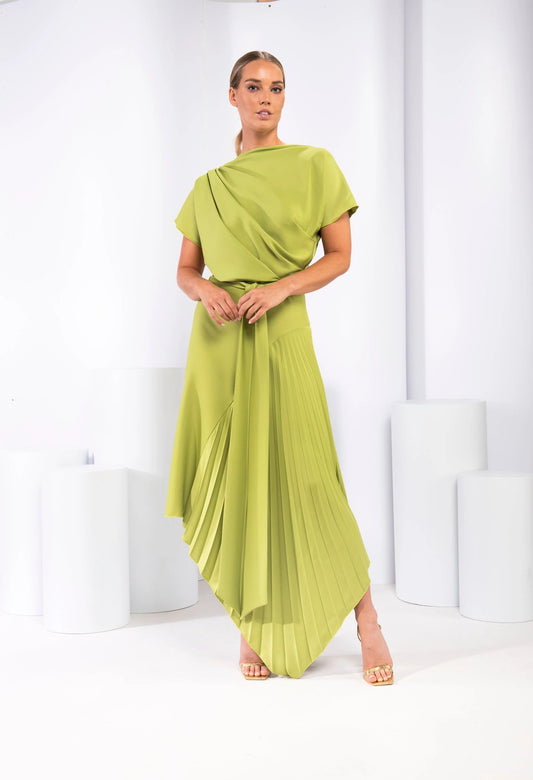 Kevan Jon Mila Pleat Dress