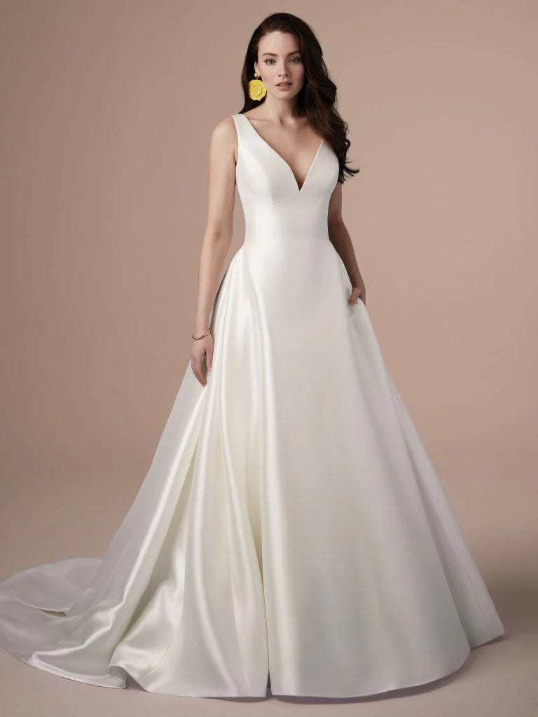 Maggie Sottero Bridal Gown with attachable bow - Megan - 9PW923
