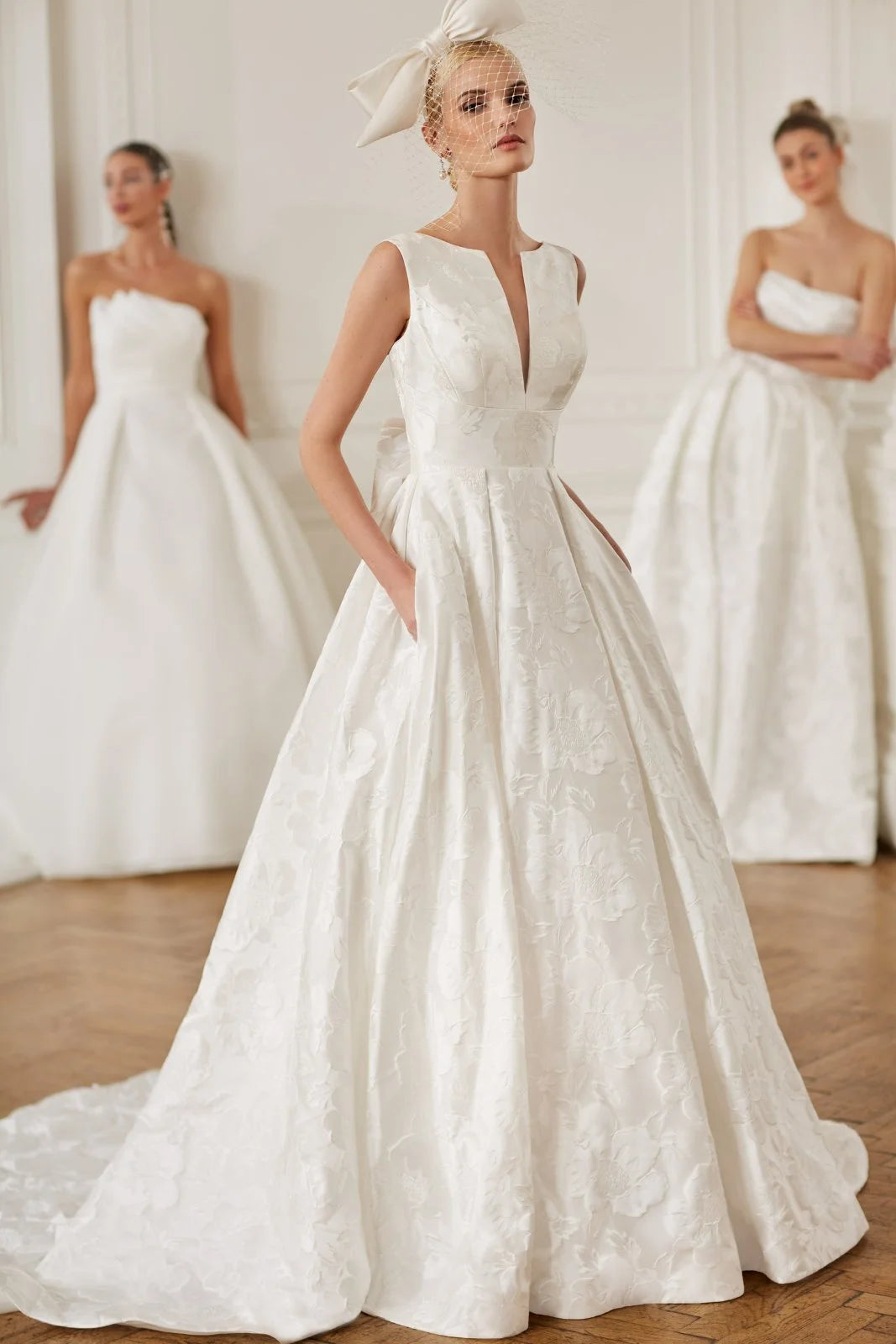 Ellis Bridals Bridal Gown with Pockets - Edwina- All Ivory no pattern